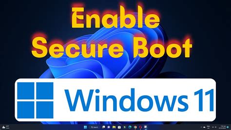 How To Enable Secure Boot Windows 11 Youtube