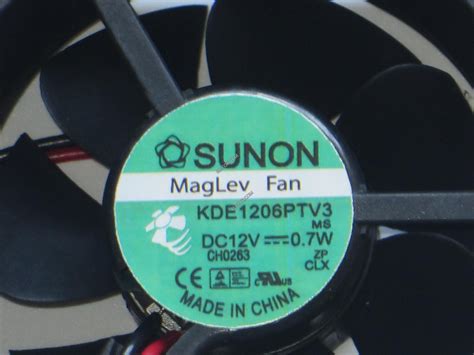 SUNON KDE1206PTV3 12V 0.7W 2wires Cooling Fan
