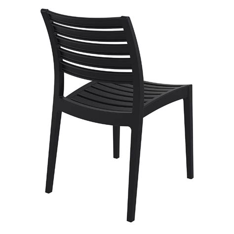 Ares Resin Outdoor Dining Chair Black Isp Bla By Siesta Compamia