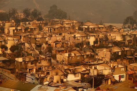 Chile decreta estado de emergência por incêndios florestais bairros