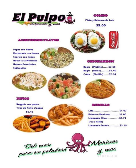 El Pulpo Restaurant Menu Tenisha Bullard