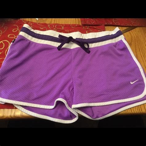 Nike Shorts Nike Purple And White Athletic Mesh Short Short Medium