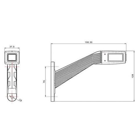 Led Breedtelamp Schuine Steel Rechts Cm Kabel Led Wheels