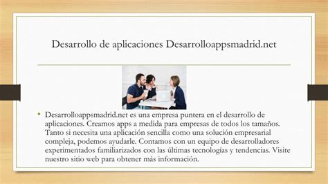 Ppt Desarrollo De Aplicaciones Desarrolloappsmadrid Net Powerpoint