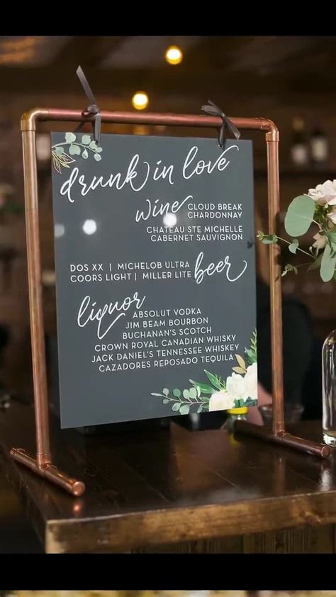 Copper Stand Wedding Sign Holder Copper Sign Hanger Floor Acrylic