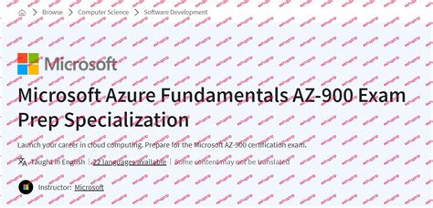 Coursera Microsoft Azure Fundamentals Az Exam Prep Specialization