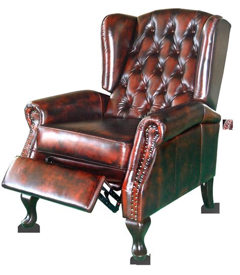 Leather Wingback Recliner Armchair - Odditieszone