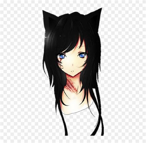 Download #girl #neko #cat #anime #sad #blood #bloody #black - Cute Wolf ...