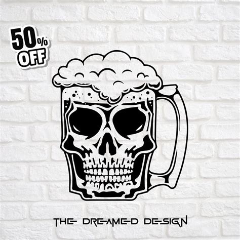 Skull Beer Mug Svg Lager Svg Draft Beer Svg Drink Svg Beer Svg