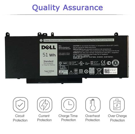 Dell G5m10 Laptop Battery For Dell Latitude 14 E5450 Latitude 15 E5550 Series Notebook 8v5gx