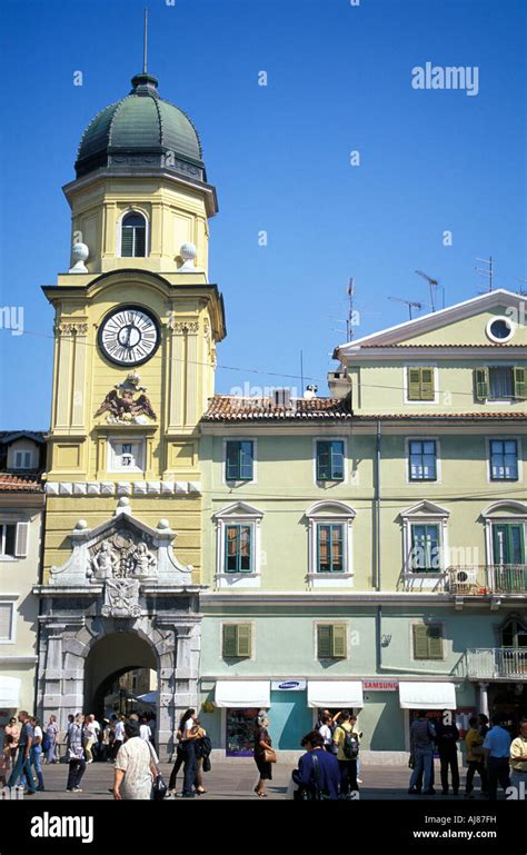 City Tower With Harbour Gate Gradski Toranj Korzo Rijeka Istria Croatia