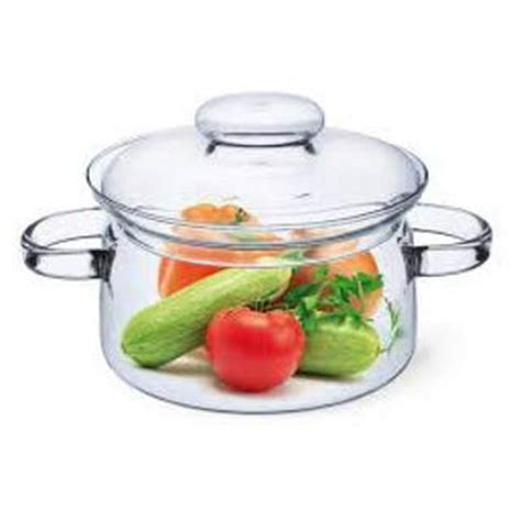 Simax Glassware 1 Quart Glass Pot With Lid Heat Resistant Handles