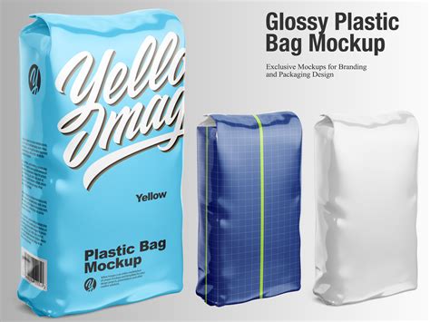 Glossy Plastic Bag Mockup by Aleksander Hlubokyi on Dribbble