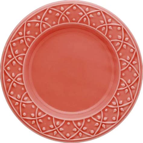 Juego De Platos De Postre De Cer Mica Oxford Mendi Coral De Cm