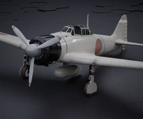 Artstation Mitsubishi A6m2 Zero Ww2 Japan Plane 3d Model Resources