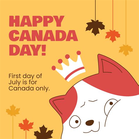 Free Funny Happy Canada Day Template To Edit Online