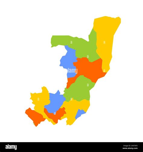 République Du Congo Carte Politique Des Divisions Administratives