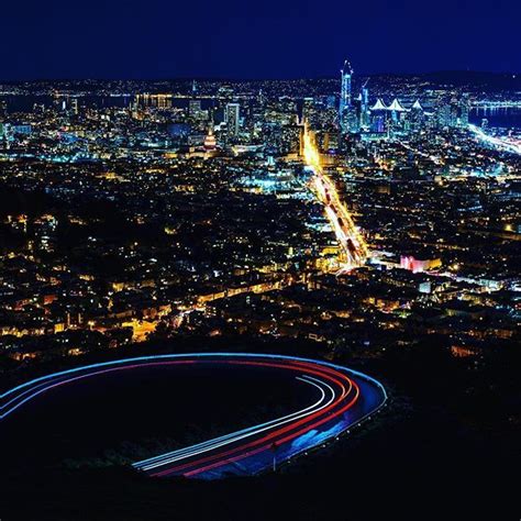 Stunning Night View from Twin Peaks in San Francisco