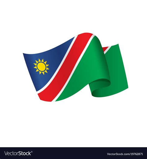 Namibia flag Royalty Free Vector Image - VectorStock