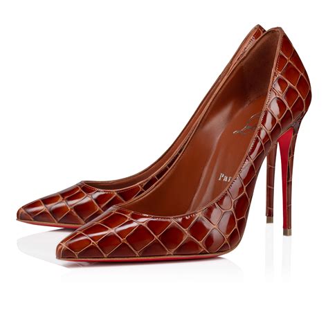 Kate 100 Mm Pumps Alligator Embossed Calf Leather Acajou Women Christian Louboutin Canada