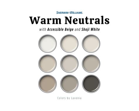 Warm Neutrals Color Palette With Sherwin Williams Accessible Beige