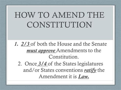 Amending The Constitution Article 5 States The Amendment Process