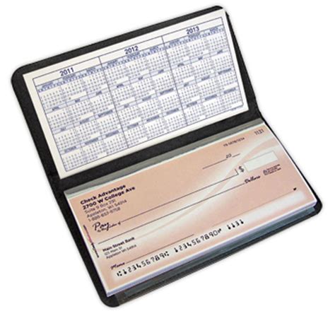 Basic Black Leather Checkbook Cover