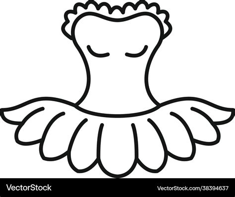 Ballet dress icon outline ballerina dancer Vector Image