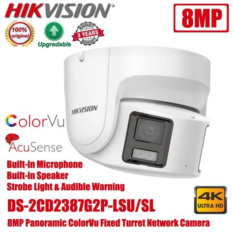 Original Hikvision Ds Cd G P Lsu Sl K Mp Poe Colorvu Acusense