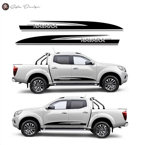 X Nissan Navara Side Decal Sticker Cut Out Vinyl Sticker Black