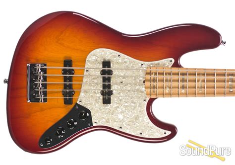 Fender Cs Custom Classic Jazz 5 Cherry Sunburst Bass Used