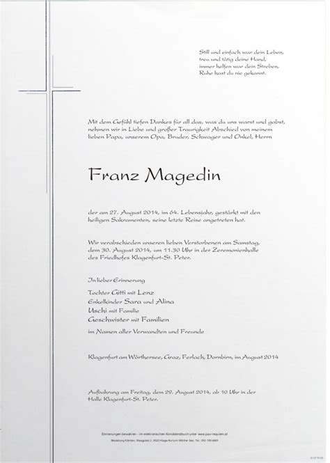 Parte F R Franz Magedin Pax Requiem