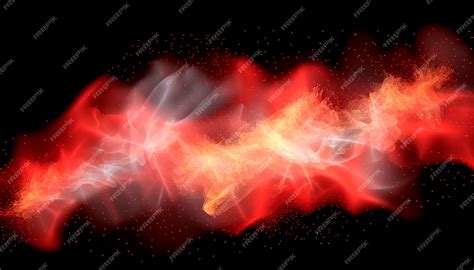 Premium AI Image | Red sparks isolated on a black background