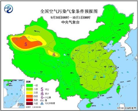 全国大气扩散条件总体较好 无明显霾天气区域