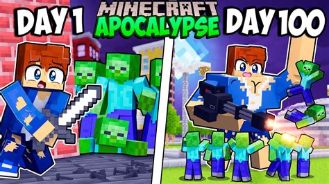 I Survived Days In A Zombie Apocalypse In Minecraft Youtube