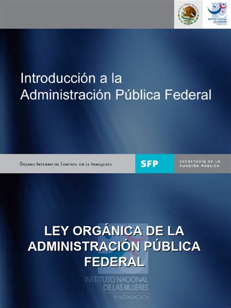 Ley Orgánica De La Administración Pública Federal Pdf Presupuesto