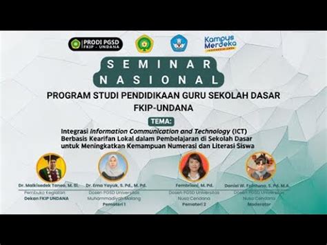 SEMINAR NASIONAL PROGRAM STUDI PGSD FKIP UNDANA YouTube