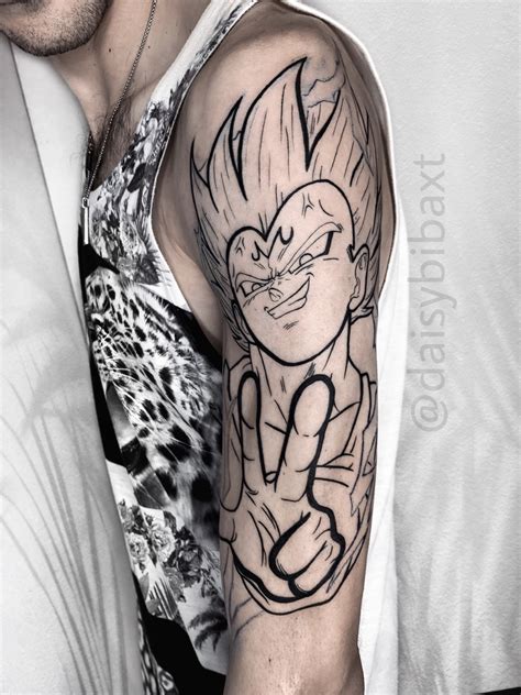 Majin Vegeta Vs Goku Tattoo