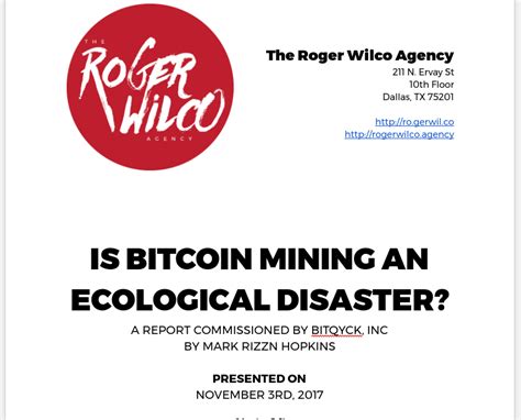 Rapid Report on the Bitcoin Blockchain’s Environmental Impact | Roger ...