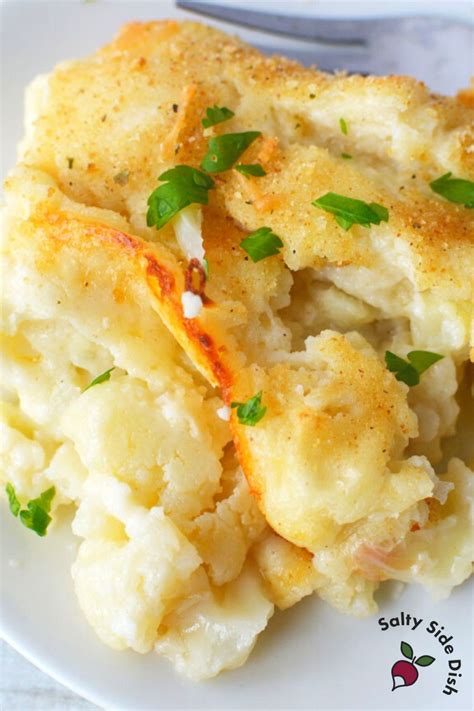 Baked Cauliflower Au Gratin With Parmesan Easy Side Dishes