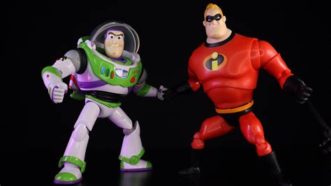 Mattel Pixar Spotlight Series Buzz Lightyear And Mr Incredible Action