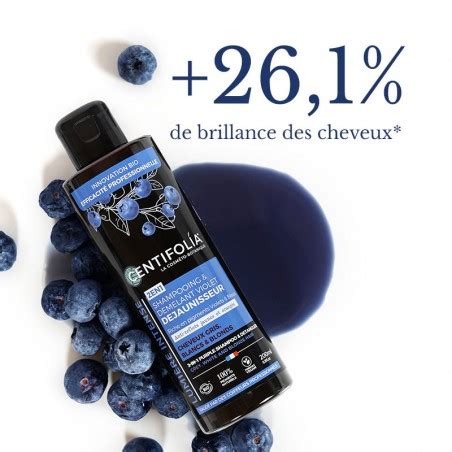 Shampooing et démêlant violet déjaunisseur 2 en 1 Centifolia