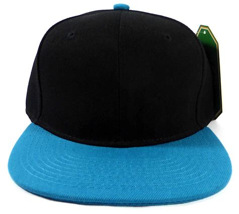 Wholesale Blank Snapback Hats Caps Black Turquoise