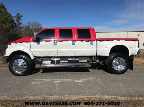 2006 Ford F 650 6 Door Custom Conversion Full Air Ride Suspension Diesel Super Truck Pickup