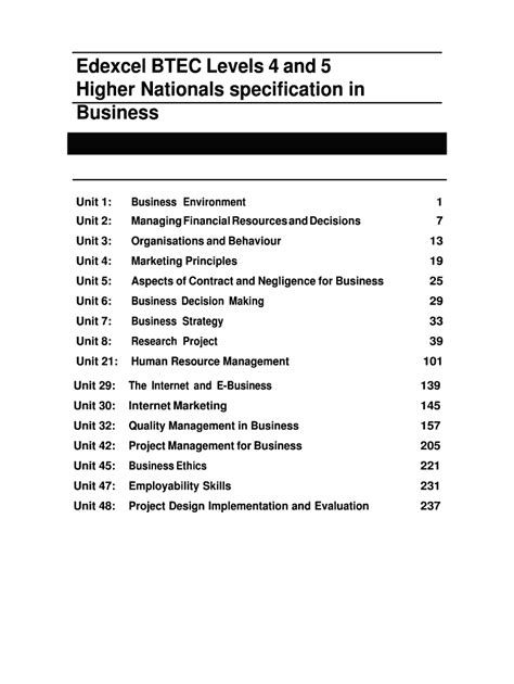 Fillable Online Edexcel Btec Levels 4 And 5 Fax Email Print Pdffiller