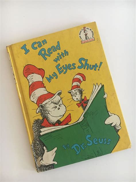 I Can Read With My Eyes Shut By Dr Seuss Vintage 1978 Etsy Beginner