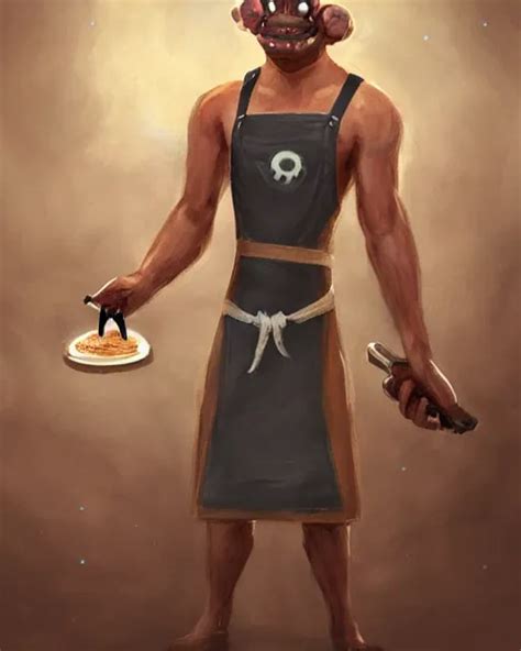 Half Life Nihilanth At Home Wearing An Apron Baking Stable Diffusion