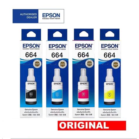 Epson Genuine 664 T664 Ink Bottle 70ml BCYM 4 Colors For L120 L360 L121