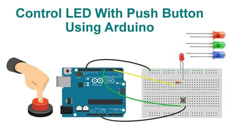 Control Led With Push Button Using Arduino Code And Circuit Proteus Simulation Youtube