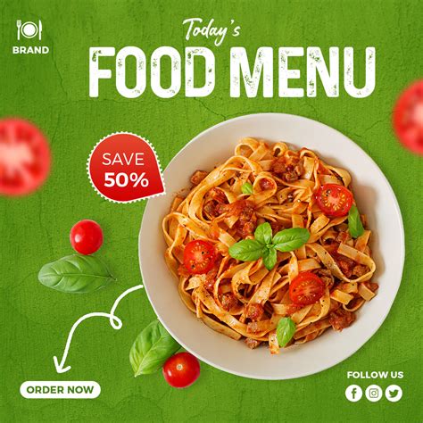 Food Menu Social Media Post Templates Behance